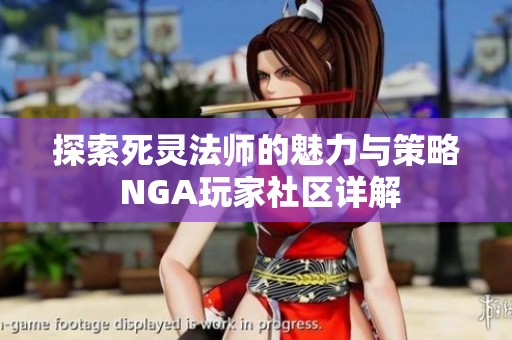 探索死灵法师的魅力与策略 NGA玩家社区详解