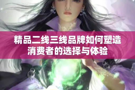 精品二线三线品牌如何塑造消费者的选择与体验