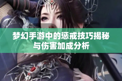 梦幻手游中的惩戒技巧揭秘与伤害加成分析