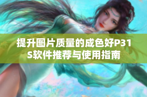 提升图片质量的成色好P31S软件推荐与使用指南