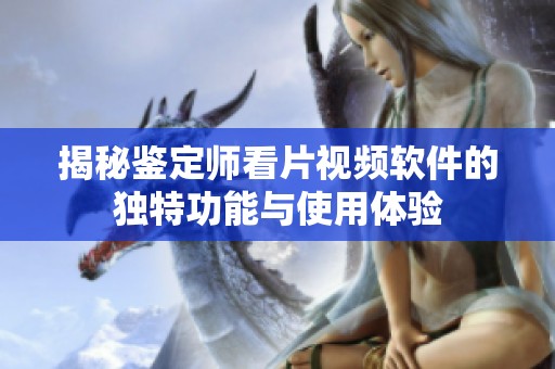 揭秘鉴定师看片视频软件的独特功能与使用体验