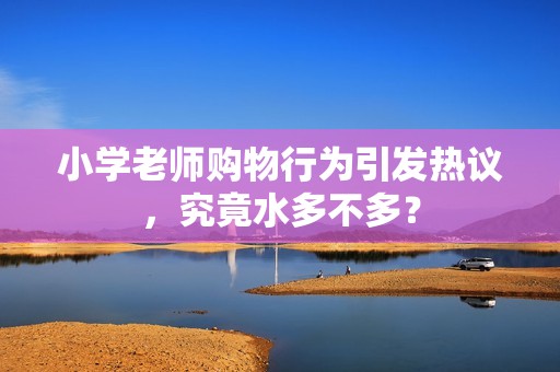 小学老师购物行为引发热议，究竟水多不多？