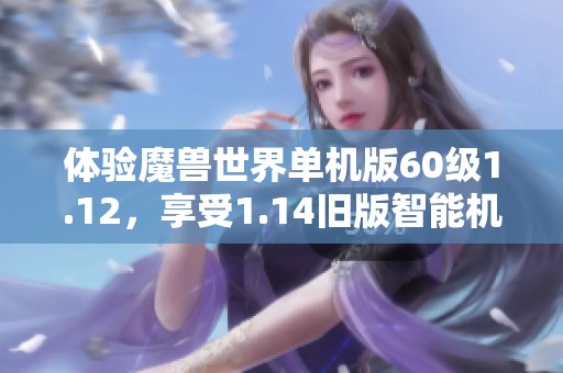 体验魔兽世界单机版60级1.12，享受1.14旧版智能机器人陪玩乐趣