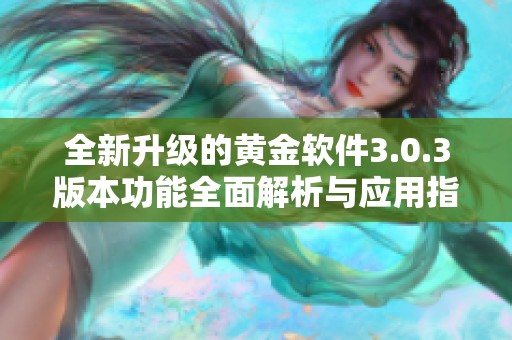 全新升级的黄金软件3.0.3版本功能全面解析与应用指南