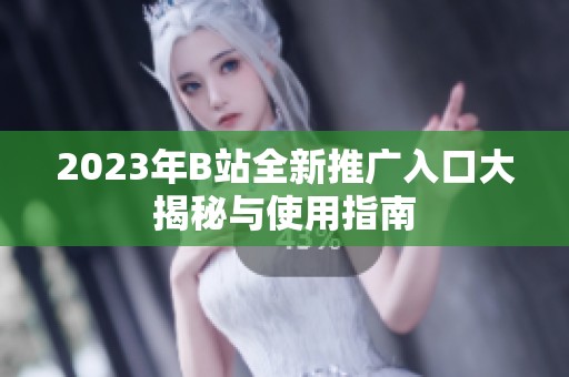2023年B站全新推广入口大揭秘与使用指南