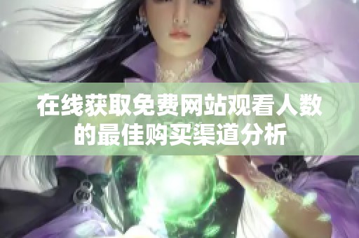 在线获取免费网站观看人数的最佳购买渠道分析