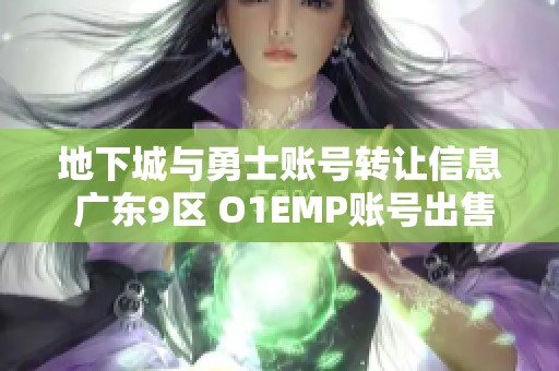 地下城与勇士账号转让信息 广东9区 O1EMP账号出售详解