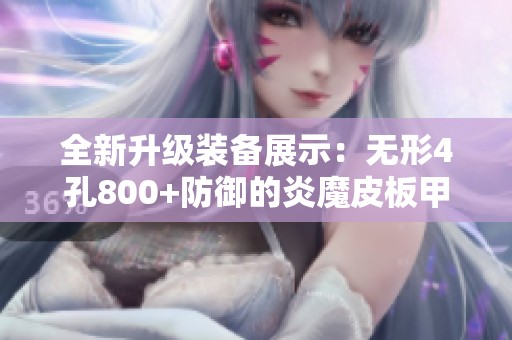 全新升级装备展示：无形4孔800+防御的炎魔皮板甲与骸骨链甲钻石锁子甲