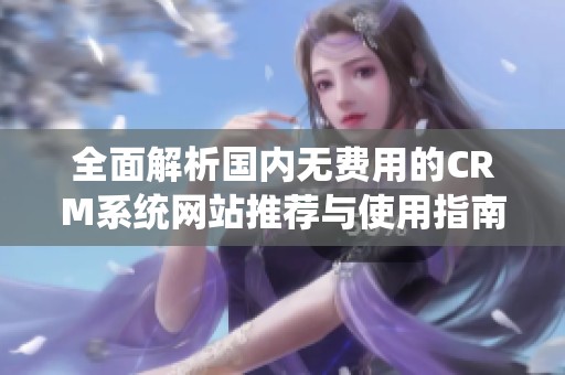 全面解析国内无费用的CRM系统网站推荐与使用指南