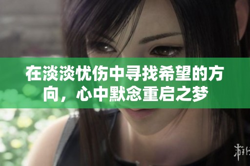 在淡淡忧伤中寻找希望的方向，心中默念重启之梦
