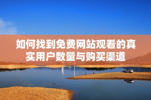 如何找到免费网站观看的真实用户数量与购买渠道