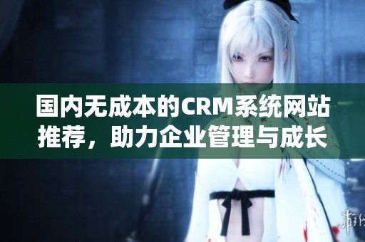 国内无成本的CRM系统网站推荐，助力企业管理与成长
