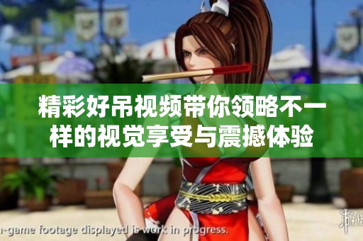 精彩好吊视频带你领略不一样的视觉享受与震撼体验