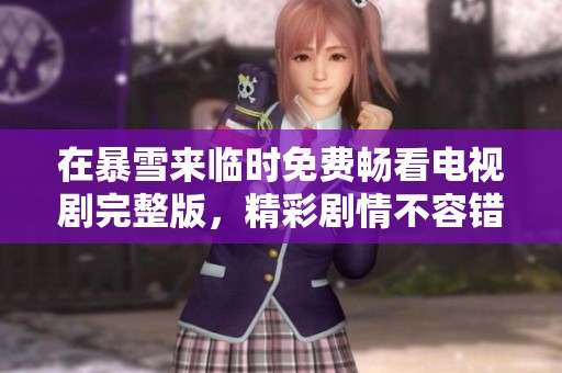 在暴雪来临时免费畅看电视剧完整版，精彩剧情不容错过！