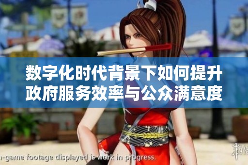 数字化时代背景下如何提升政府服务效率与公众满意度的探讨