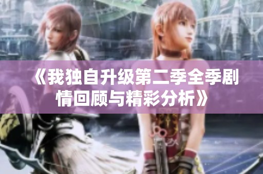 《我独自升级第二季全季剧情回顾与精彩分析》