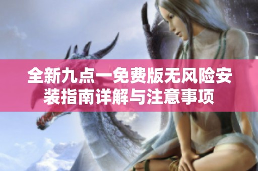 全新九点一免费版无风险安装指南详解与注意事项