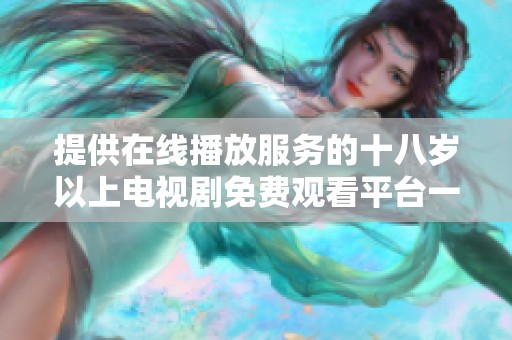 提供在线播放服务的十八岁以上电视剧免费观看平台一览