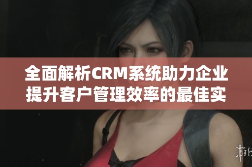 全面解析CRM系统助力企业提升客户管理效率的最佳实践