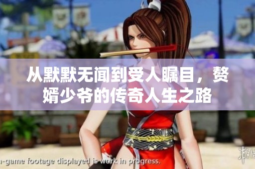 从默默无闻到受人瞩目，赘婿少爷的传奇人生之路
