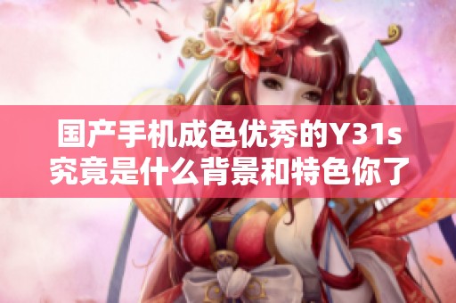 国产手机成色优秀的Y31s究竟是什么背景和特色你了解吗